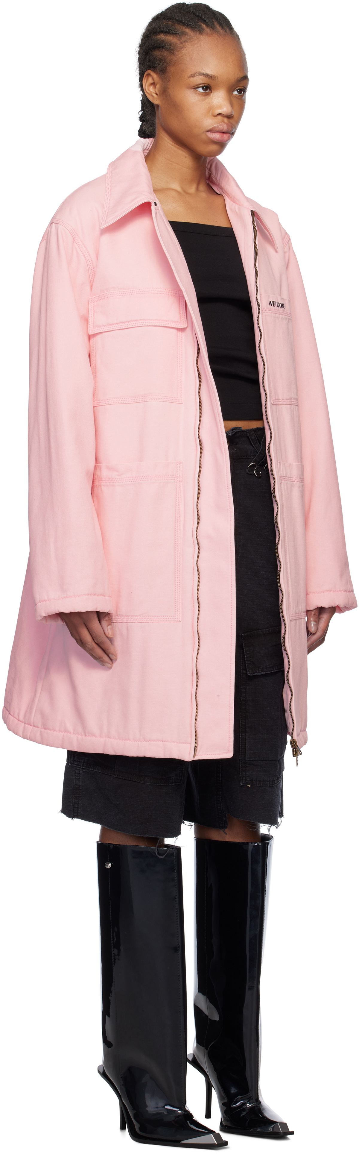 We11done Pink Oversized Work Coat
