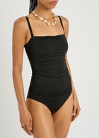 Bondi Born Raya Ruched Swimsuit Black