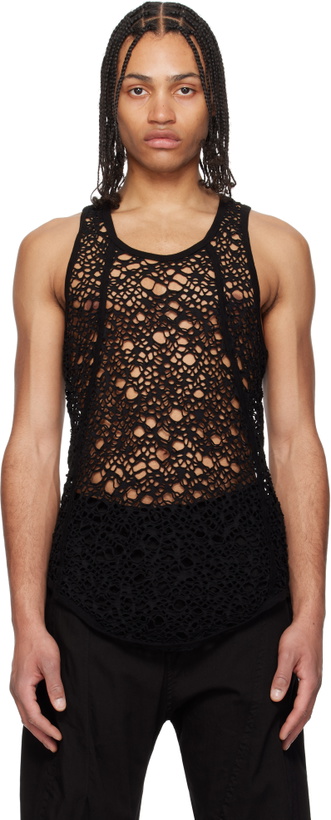 Julius Black Loop Membrane Tank Top Julius