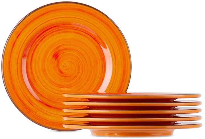 Photo: Mario Luca Giusti Orange Saint Tropez Medium Dinner Plate Set, 6 pcs