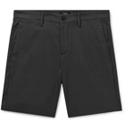 Theory - Zaine Garment-Washed Stretch-Cotton Twill Shorts - Gray