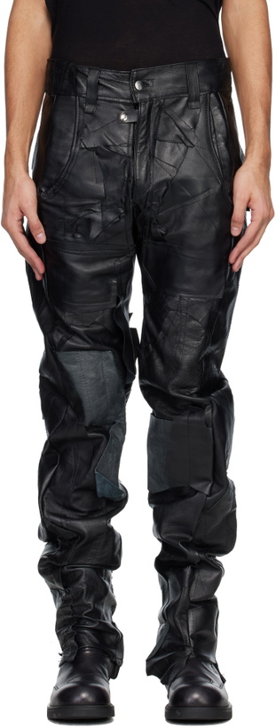 Photo: Swampgod Black Sandro Stomper Leather Pants