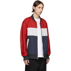 Comme des Garcons Homme Reversible Grey Wool Stripe Bomber Jacket