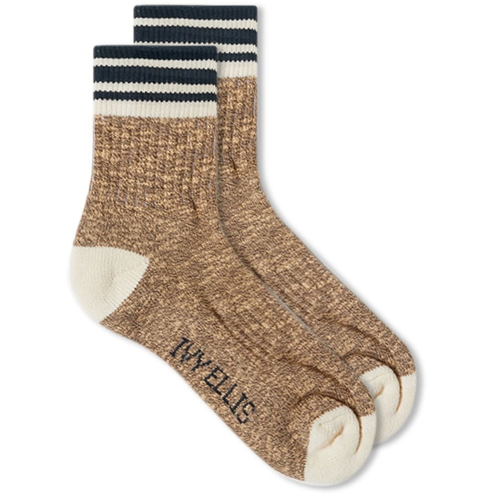 Photo: Ivy Ellis Socks Women's Slubbed Quarter Sock in Sandwood