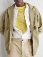 LOEWE - Logo-Embroidered Striped Cotton-Blend Terry T-Shirt - Yellow