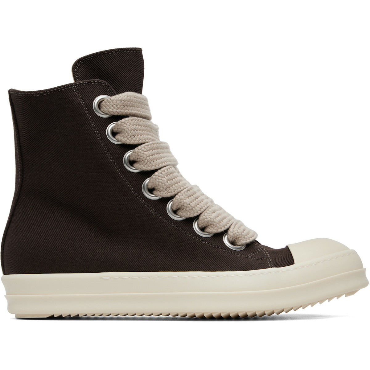 Rick Owens DRKSHDW Black Hollywood Jumbo Laces Abstract Sneaks