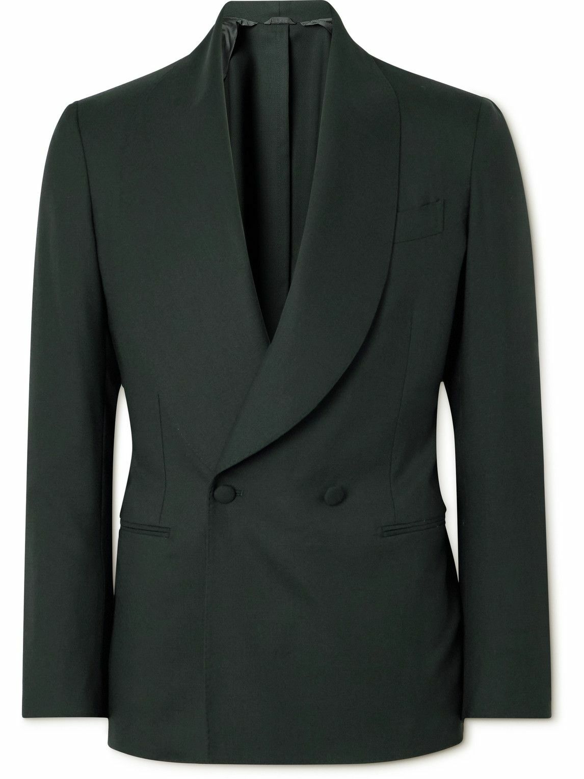 De Petrillo - Virgin Wool Tuxedo Jacket - Green De Petrillo