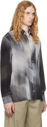 Serapis Gray Berth Blur Silk Shirt