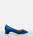 Manolo Blahnik Hangisi embellished satin pumps
