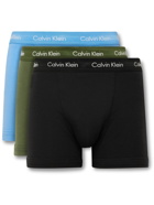 CALVIN KLEIN UNDERWEAR - Three-Pack Stretch-Cotton Boxer Briefs - Multi