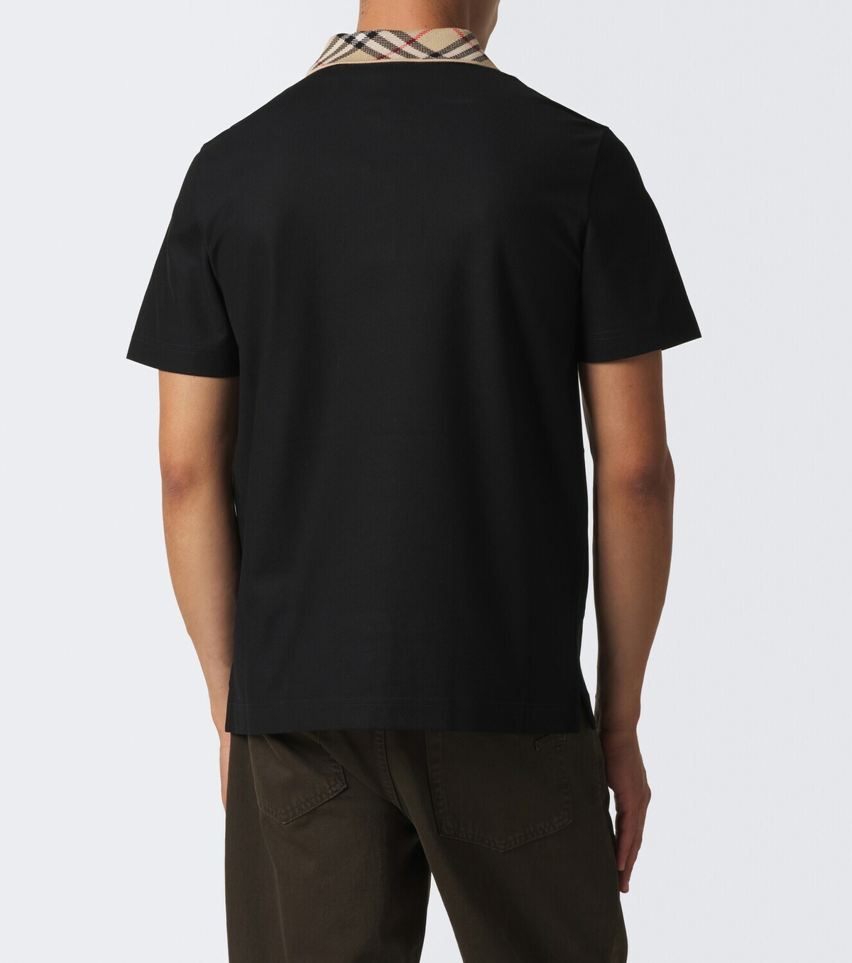 Burberry Burberry Check cotton piqué polo shirt