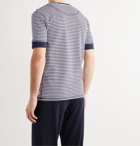 PAUL SMITH - Striped Cotton Henley Pyjama T-Shirt - Blue