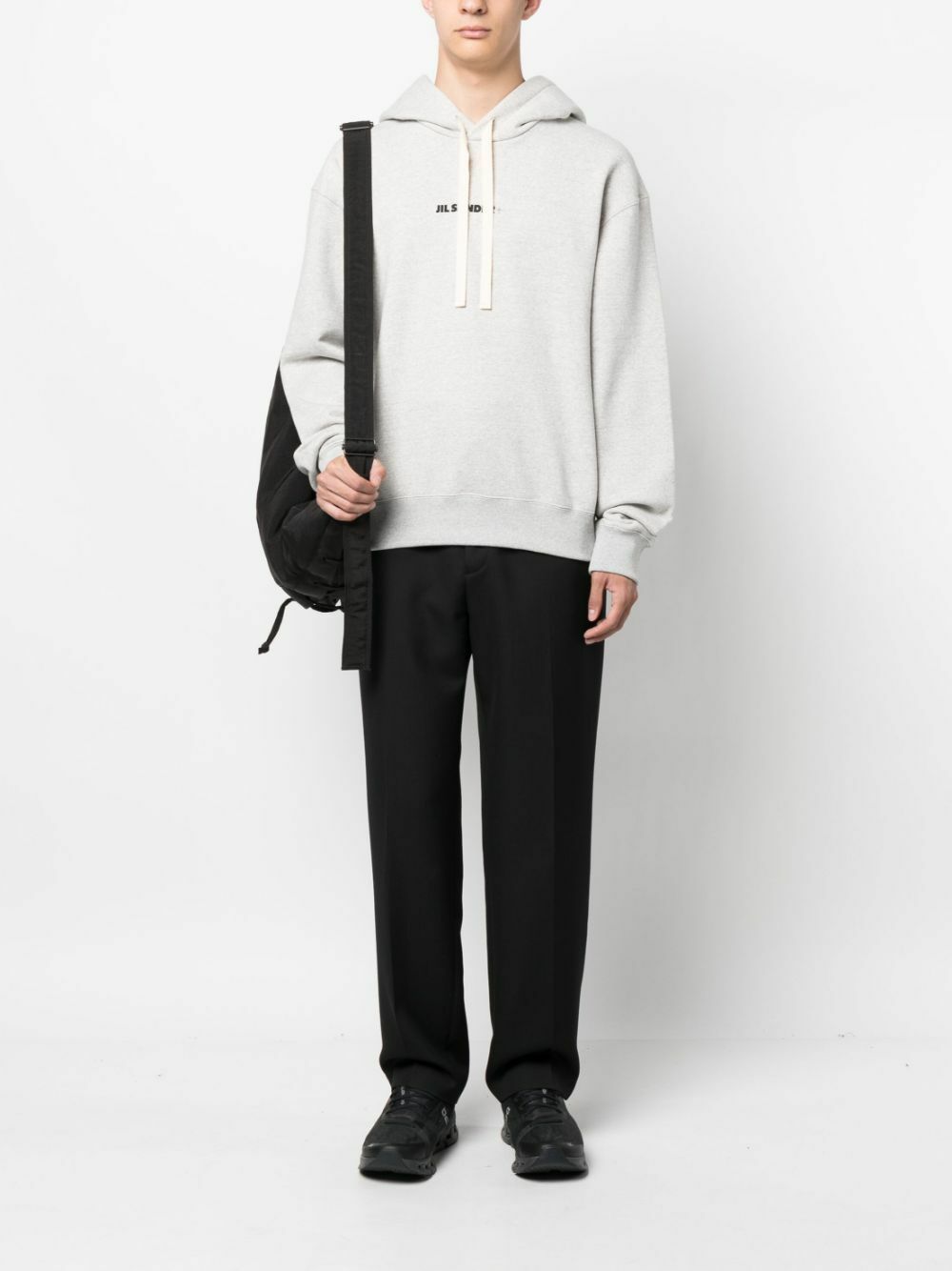 Jil Sander Logo-Print Cotton Hoodie