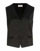 Agnona Womens Tailored Vest in Black