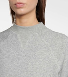 Adam Selman Sport Cropped cotton-blend sweatshirt