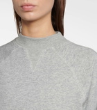 Adam Selman Sport Cropped cotton-blend sweatshirt