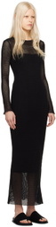 St. Agni Black Crewneck Maxi Dress