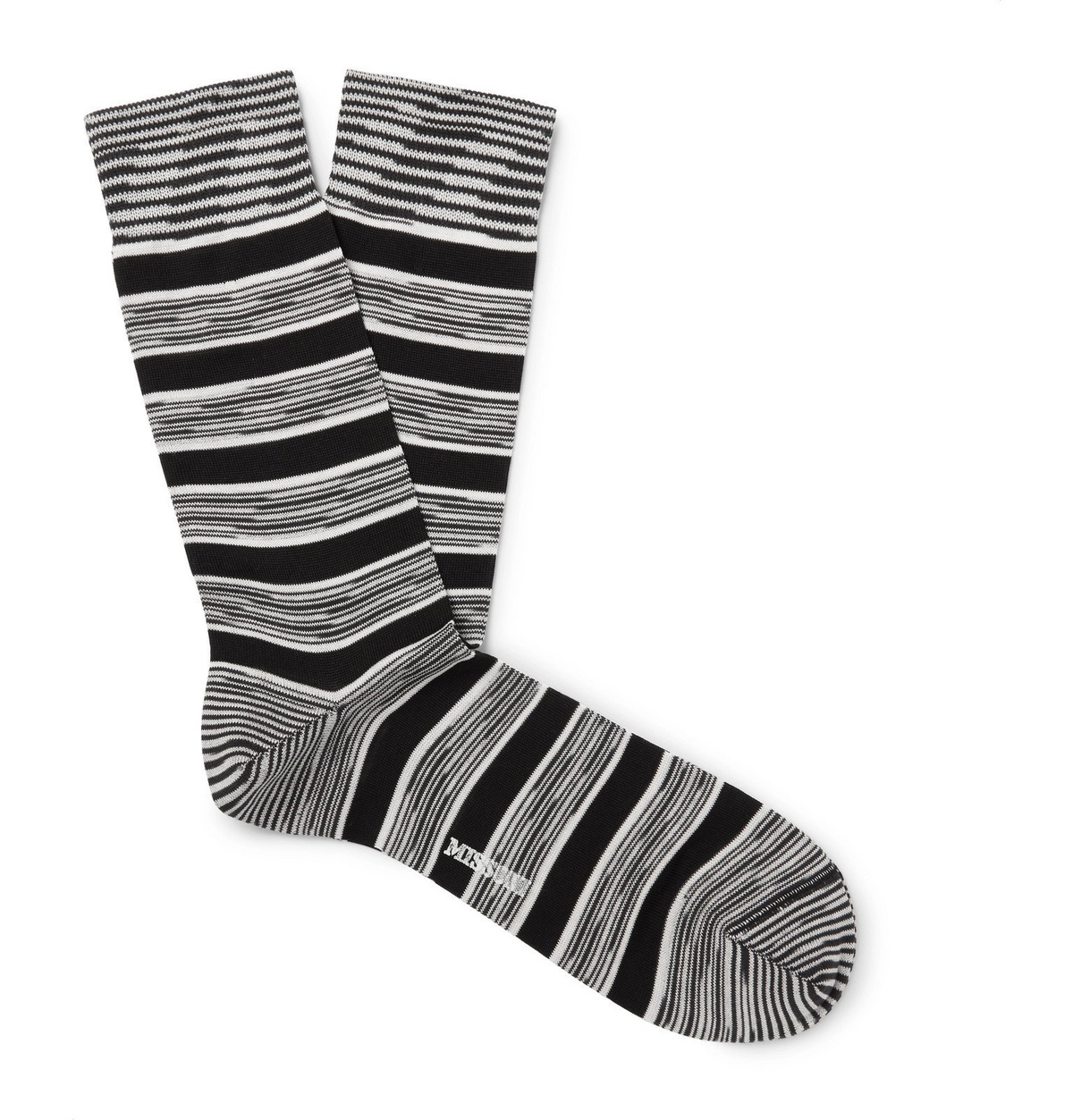 Missoni - Striped Cotton-Blend Jacquard Socks - Black