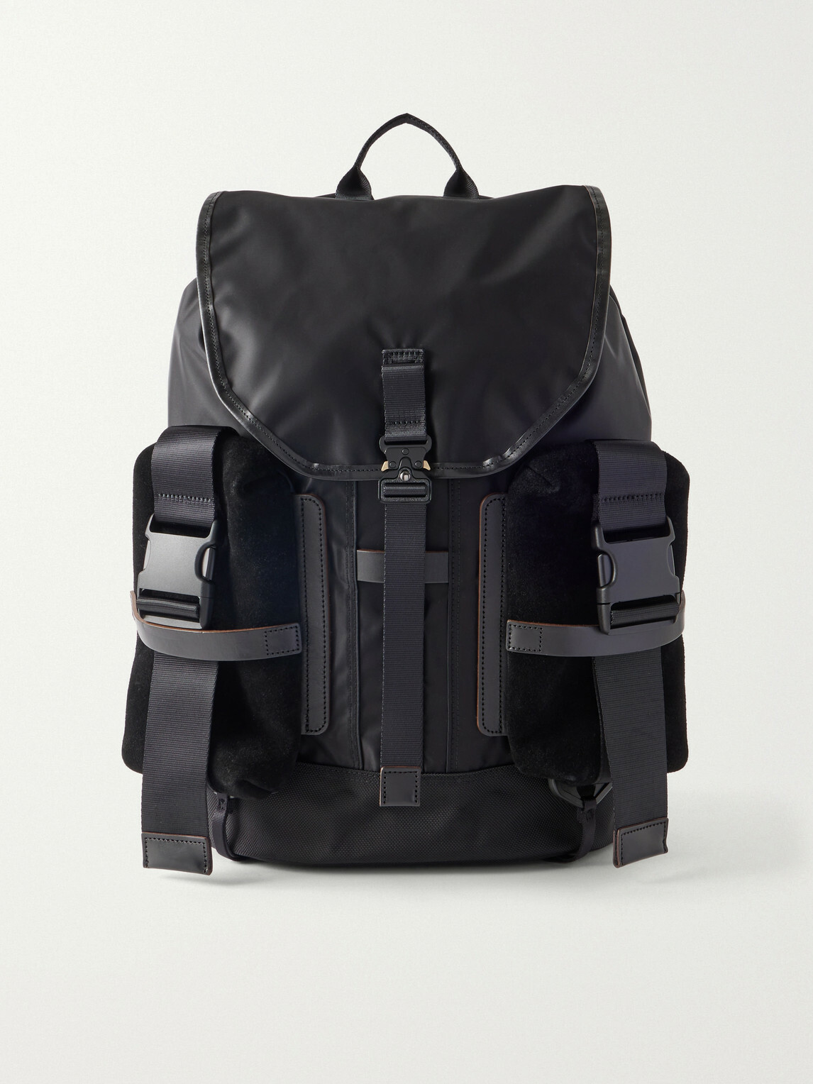 Master-Piece - Leather and Suede-Trimmed CORDURA® Backpack