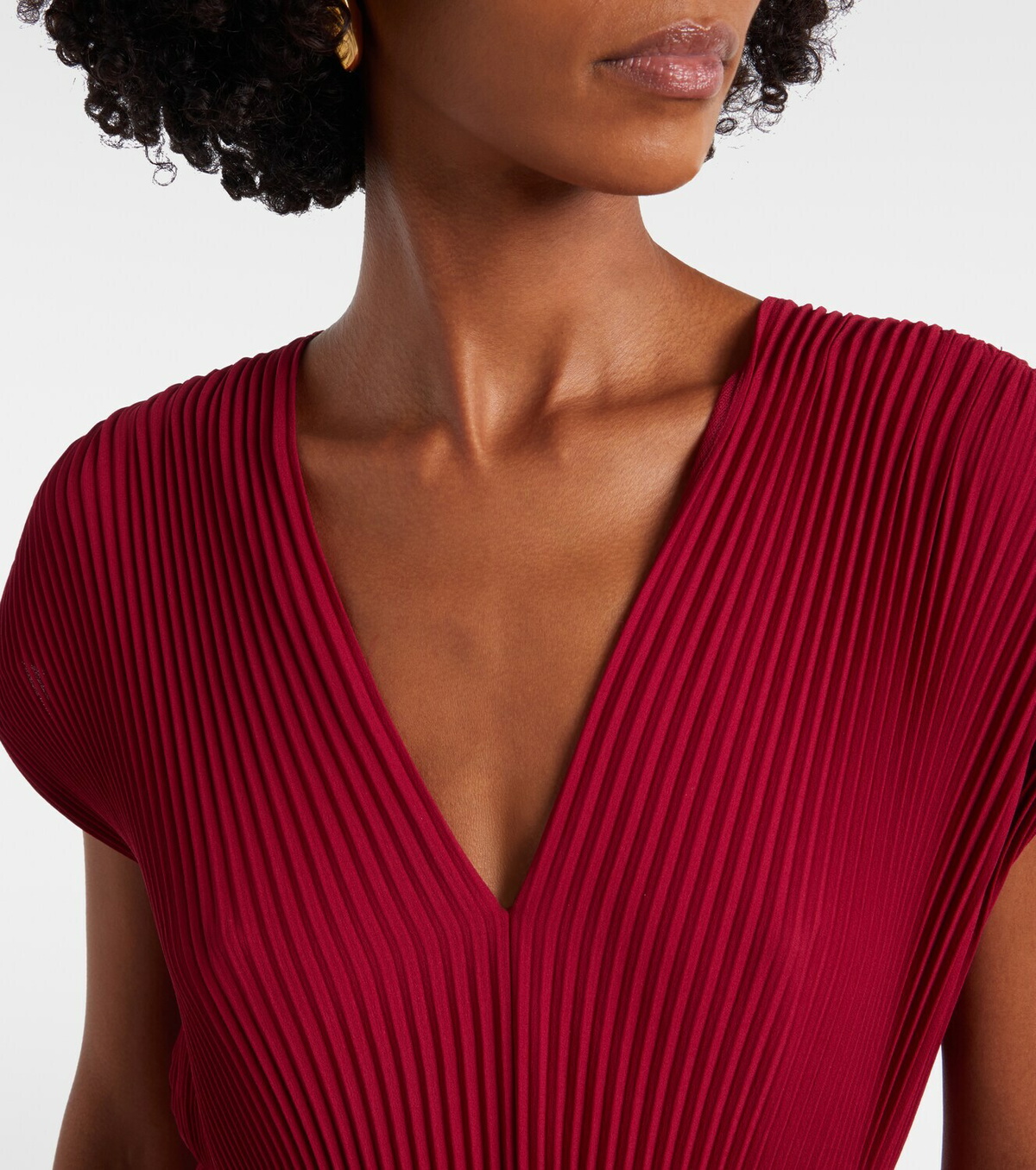 Max Mara Elegante plissé georgette gown