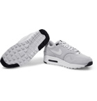 Nike - Air Max 1 Premium Leather-Trimmed Suede and Mesh Sneakers - Men - Gray
