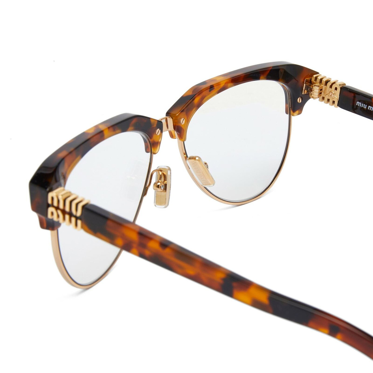 Miu Miu Eyewear Women's 09ZS Optical Glasses in Cork Tortoise/Blue 