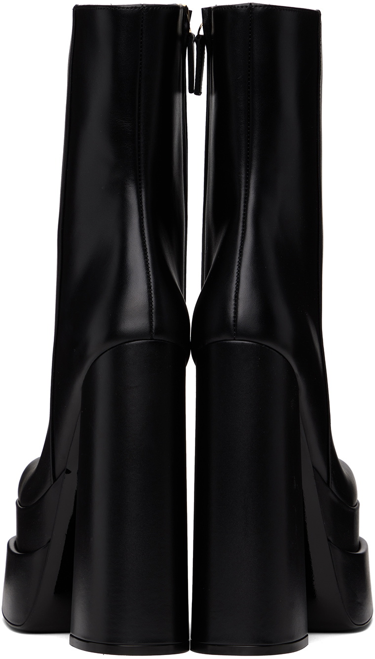 Versace Black Aevitas Platform Boots Versace