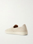 Mulo - Suede Slip-On Sneakers - Neutrals