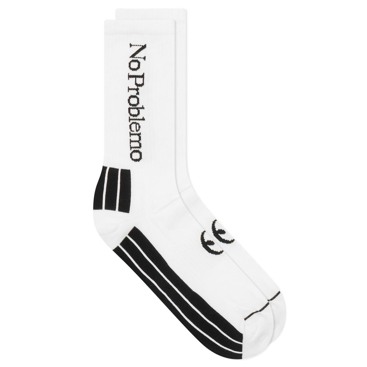No Problemo Sock in White