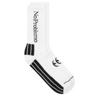 No Problemo Sock in White