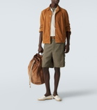 Brunello Cucinelli Suede-trimmed woven espadrilles