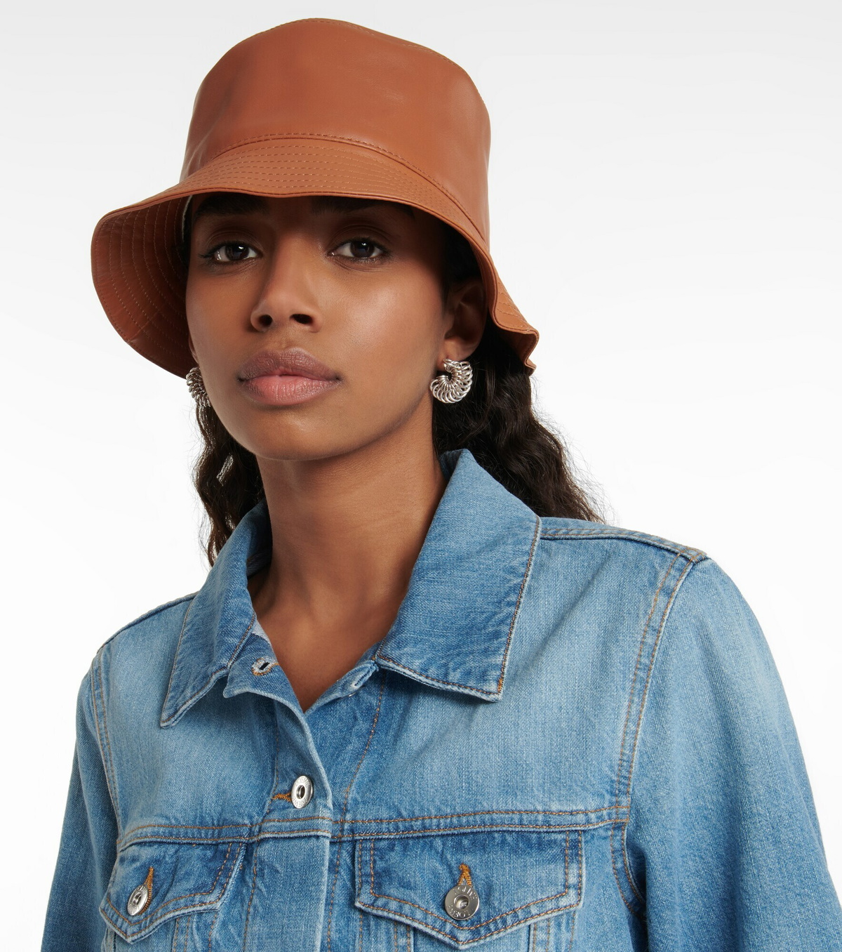 loewe leather bucket hat