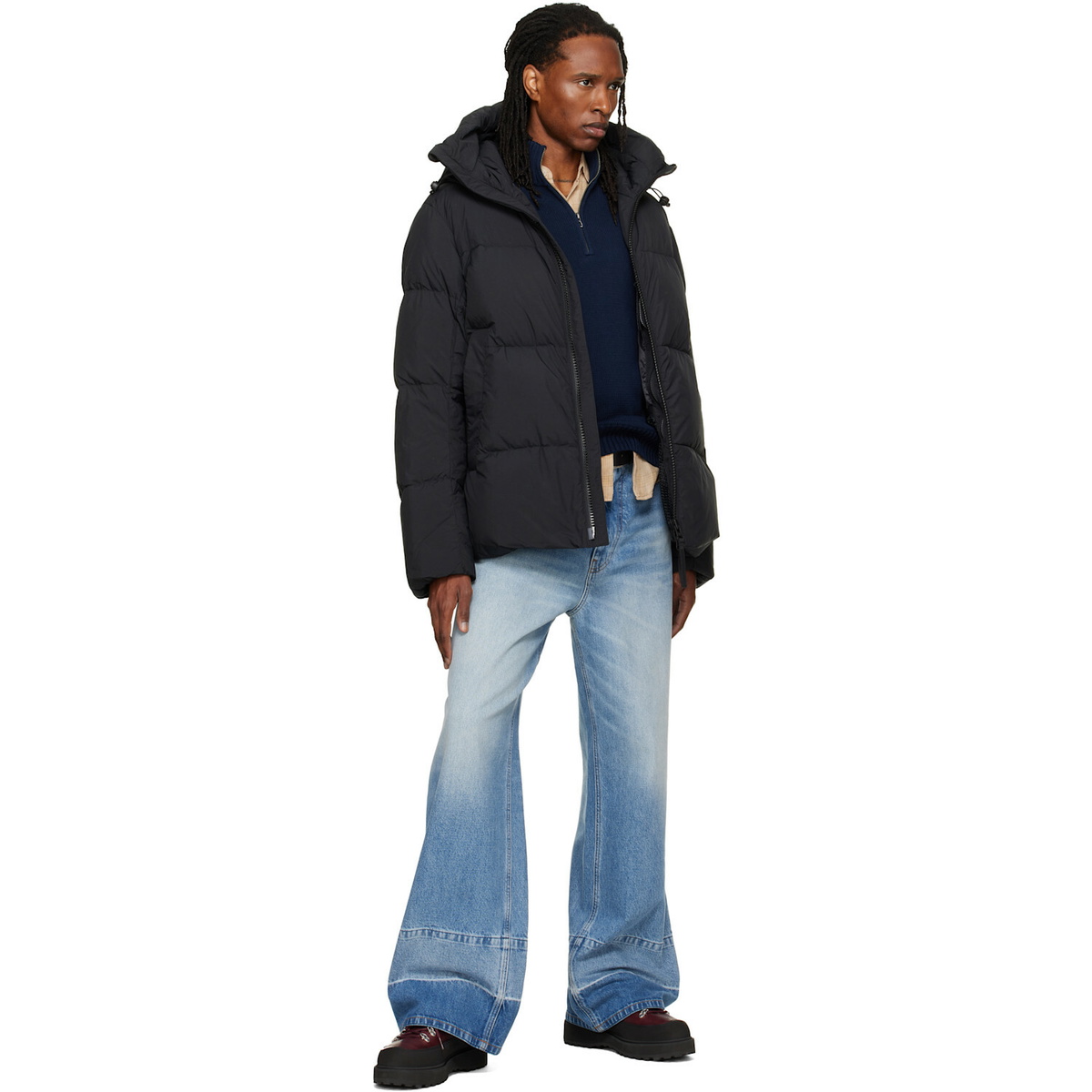 Canada Goose Black Crofton EnduraLuxe Puffer Down Jacket