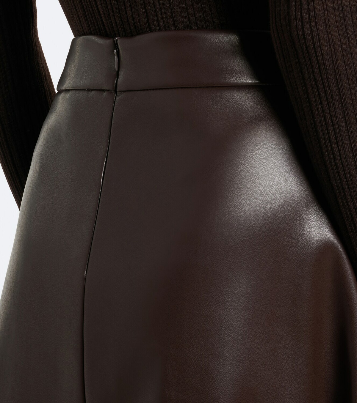 'S Max Mara Paneled coated jersey midi skirt