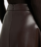 'S Max Mara Paneled coated jersey midi skirt