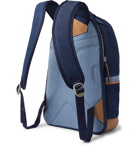 Loewe - Eye/LOEWE/Nature Logo-Debossed Leather-Trimmed Colour-Block Denim Backpack - Blue
