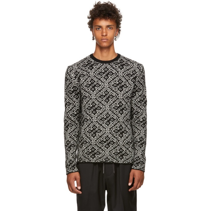Photo: Neil Barrett Black and White All Over Knit Sweater