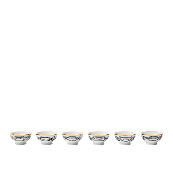 Photo: Fornasetti Set of 6 porcelain bowls