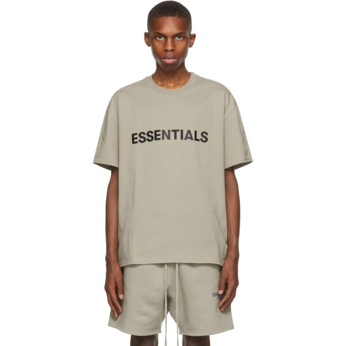 Photo: Essentials Khaki Logo T-Shirt