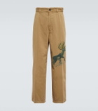 Incotex x Facetasm Printed wide-leg cotton pants