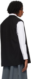 Jil Sander Black Single-Breasted Vest