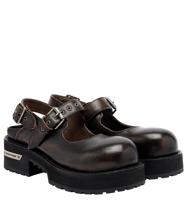 Photo: Balenciaga Venom leather Mary Jane flats