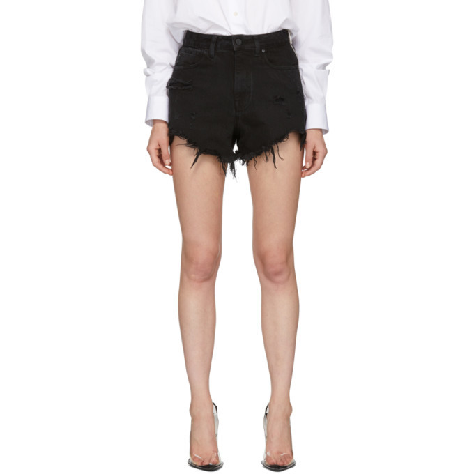 Alexander Wang Black Side Zip Bite Shorts Alexander Wang