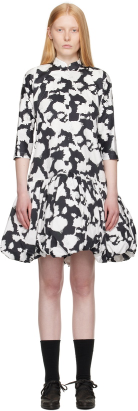 Photo: Comme des Garçons Comme des Garçons Black & White Cotton Satin Midi Dress