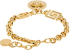 Versace Gold Crystal 'La Medusa' Greca Bracelet
