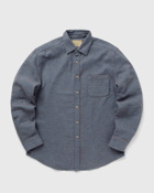 Portuguese Flannel Abstract Pied Poule Blue - Mens - Longsleeves