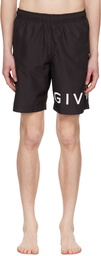 Givenchy Black Printed Swim Shorts