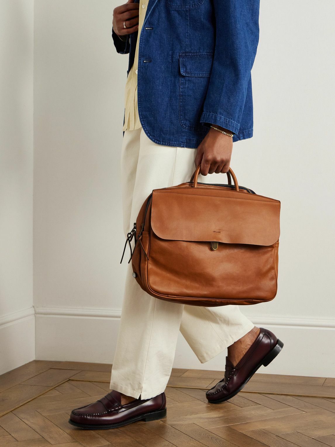 Bleu de Chauffe - Zeppo Leather Briefcase