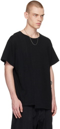 Yohji Yamamoto Black Asymmetric T-Shirt