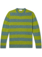 MAN 1924 - Striped Wool Sweater - Green